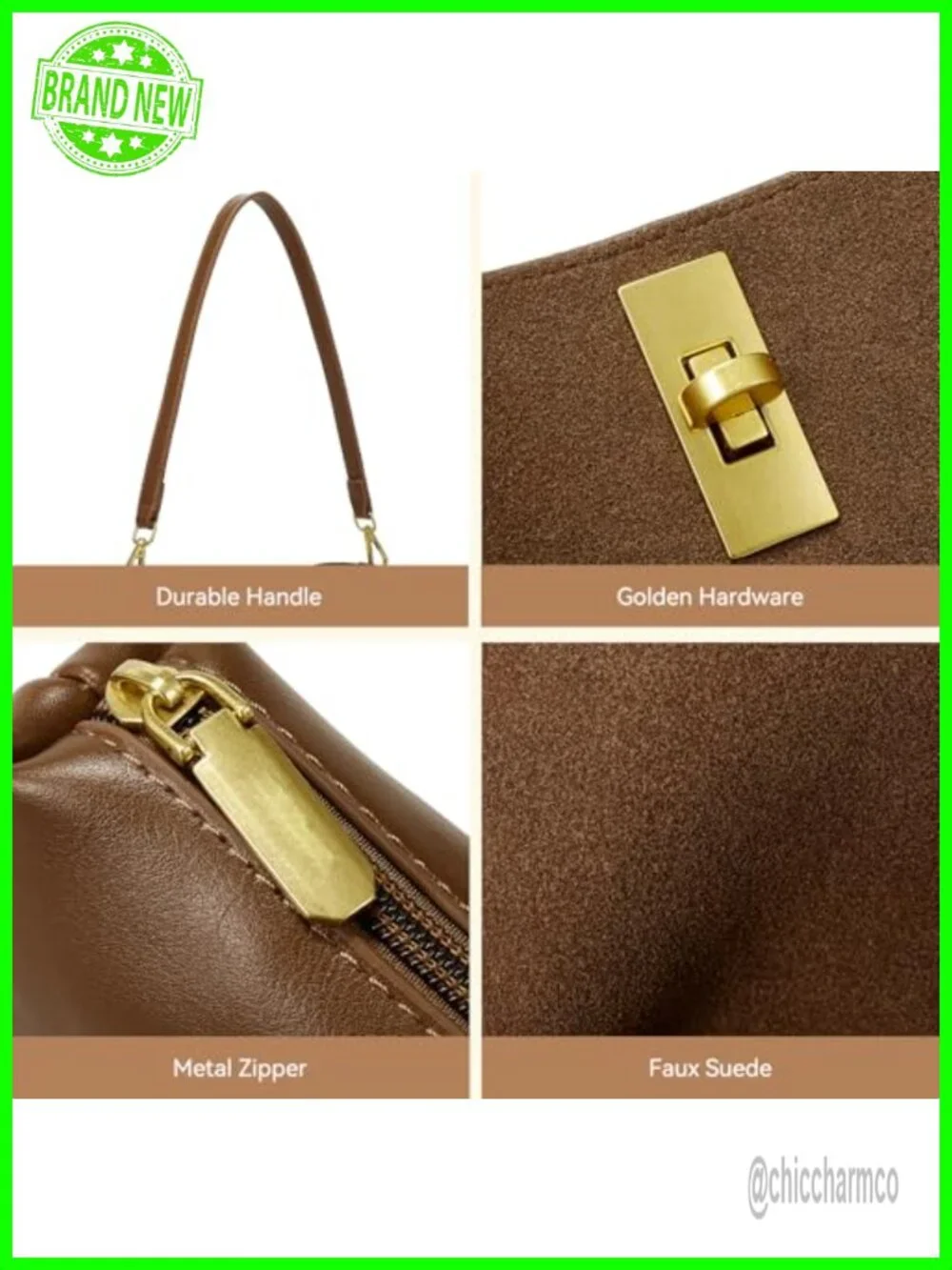 Mini Faux Suede Bucket Bag Crossbody Handbag Hobo Purse